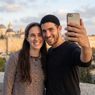 מיכל ויוסי ביום החתונה