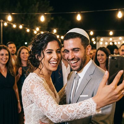 דנית ואבי ביום החתונה